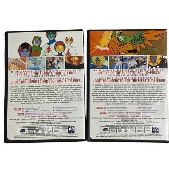 Gatchaman 1972 tv show Vol 8&9 anime DVD 2005 y2k ADV films episode 43-54 bundle - Picture 2 of 3